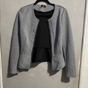 COPY - Divided Gray Blazer Tailored Minimalist Design
